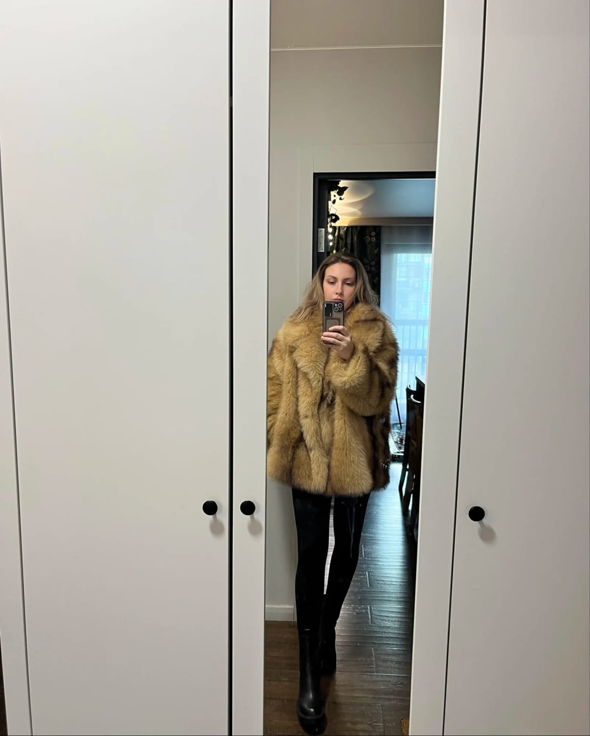 Customer photo review of Fiona Faux Fur Coat