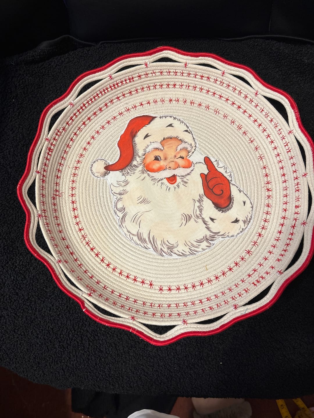 Customer photo review of Vintage Santa Claus #3 Fabric Panel