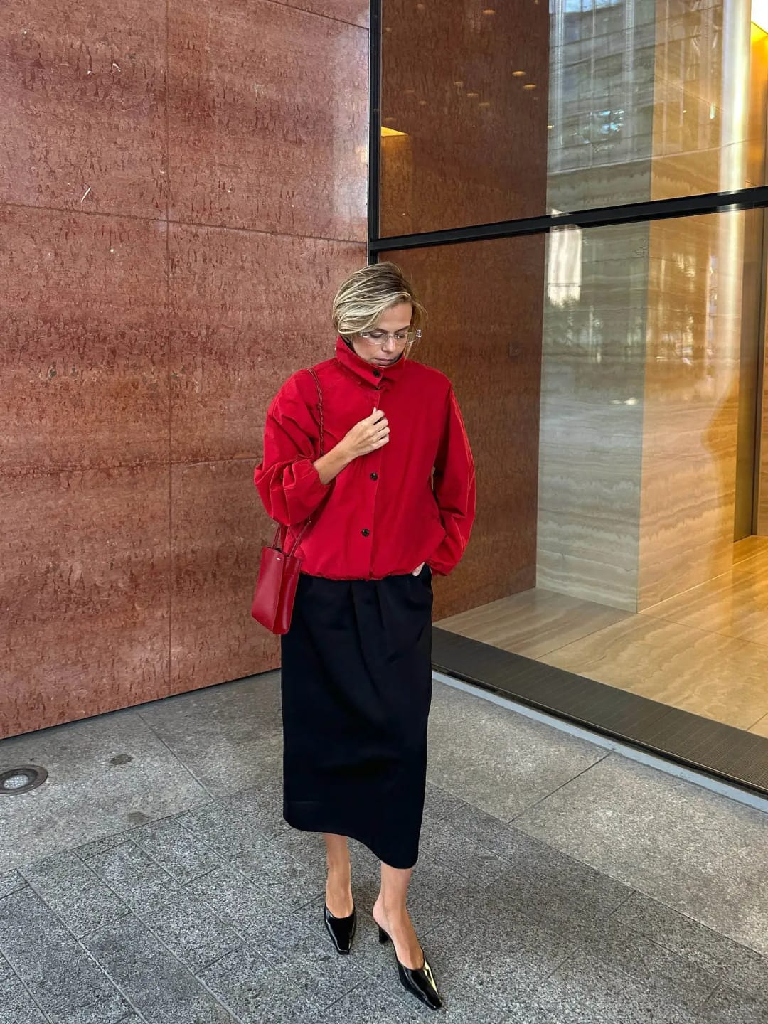 Customer photo review of Clara High-Neck Jacket