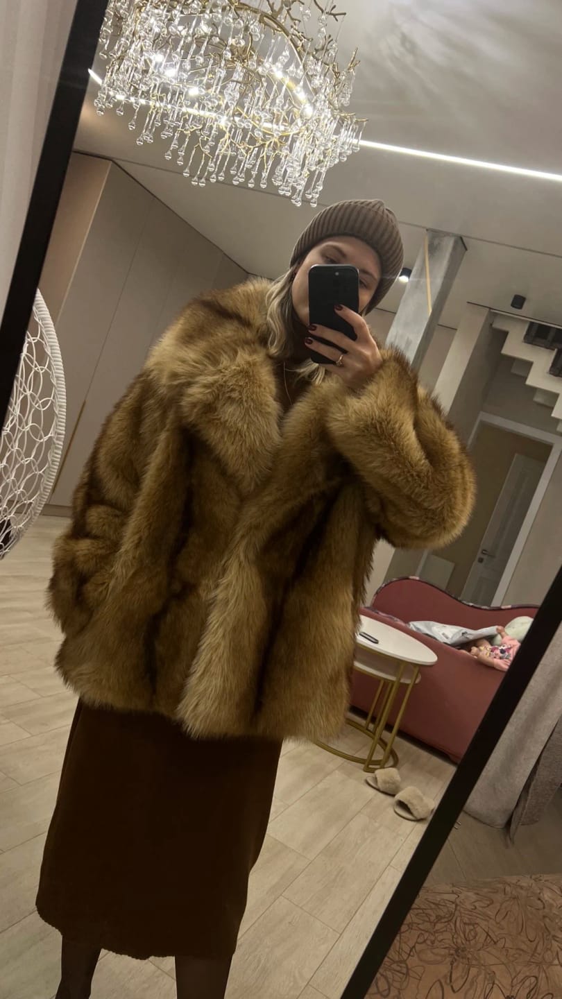 Customer photo review of Fiona Faux Fur Coat