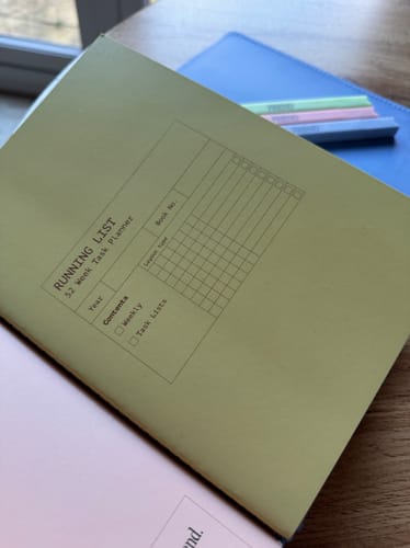 Customer photo review of Running List Weekly Planner