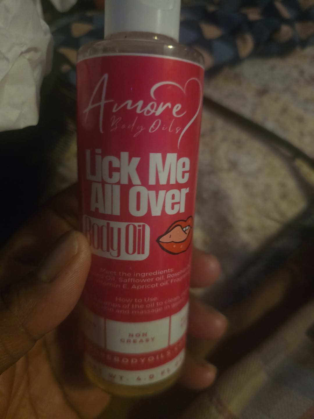 Customer photo review of Lick Me All Over - Body Oil