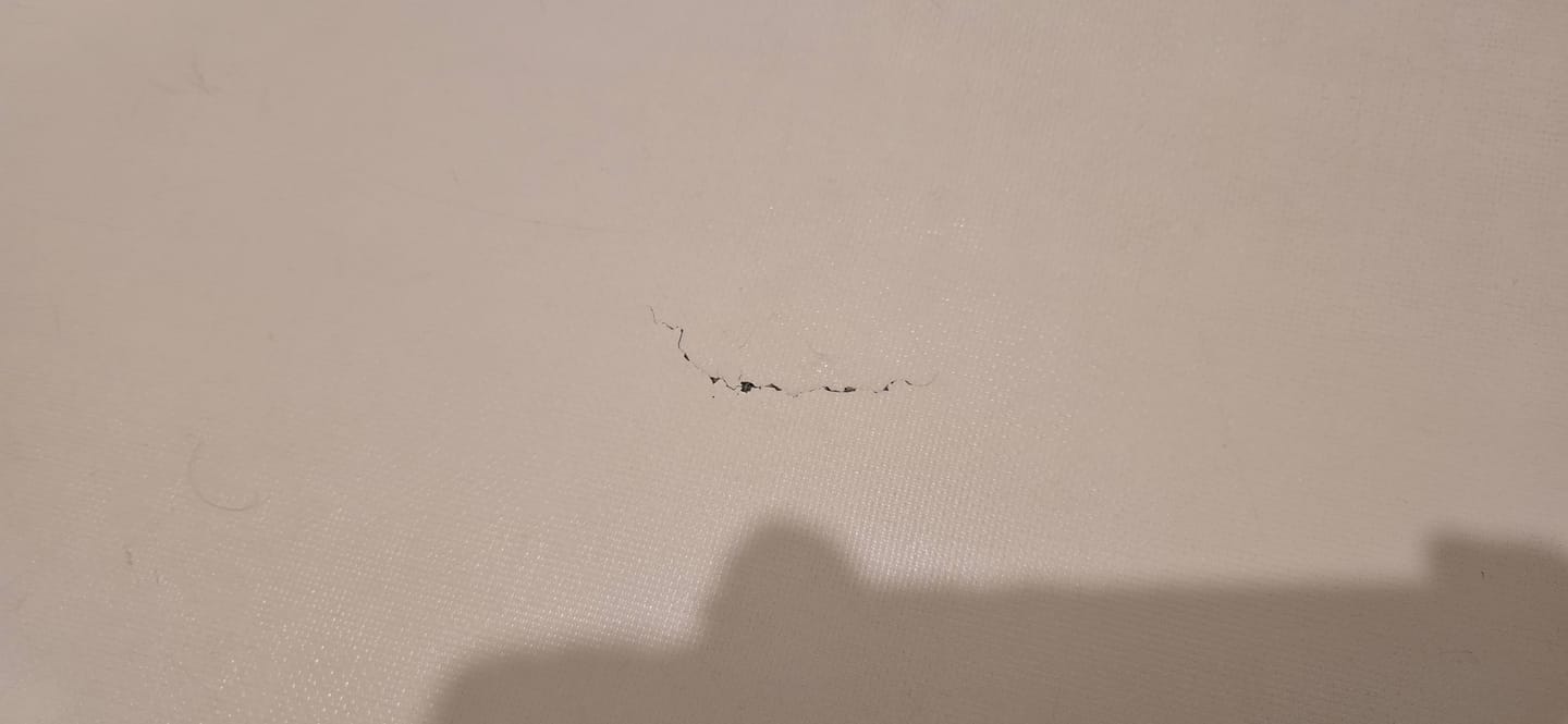 Customer photo review of Floor Crack Repair - Tub and Shower Repair Kit