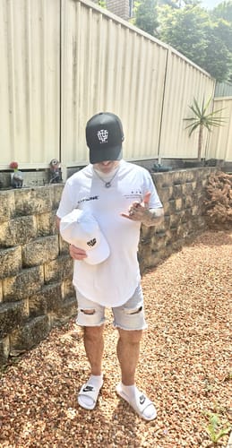 Customer photo review of LVCO "Jet Black" A-Frame Snapback