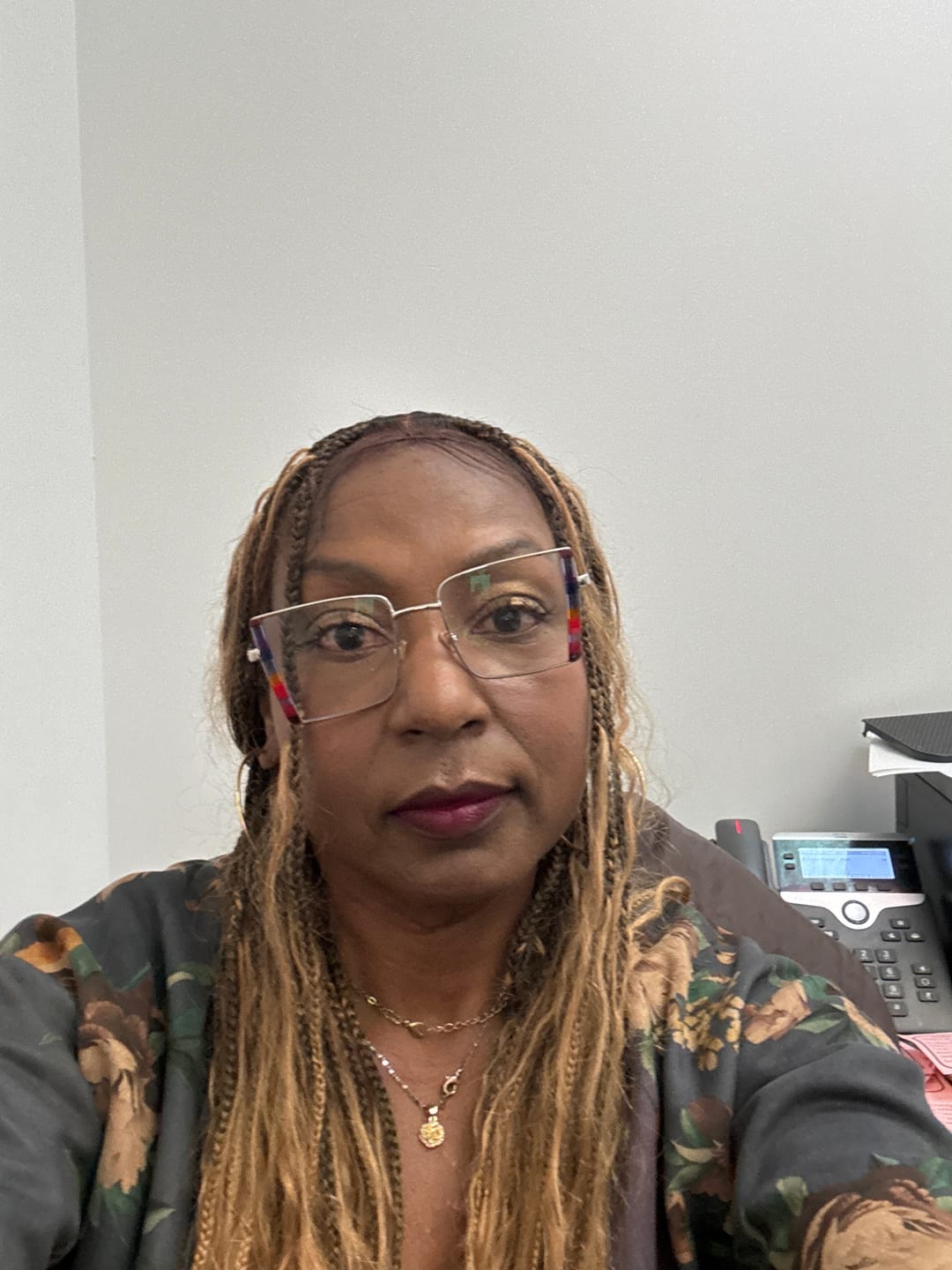 Customer photo review of Essential Choice: 16-36" Human Hair Boho Curls Hand Tied Swiss HD Full Lace Knotless Braided Wig