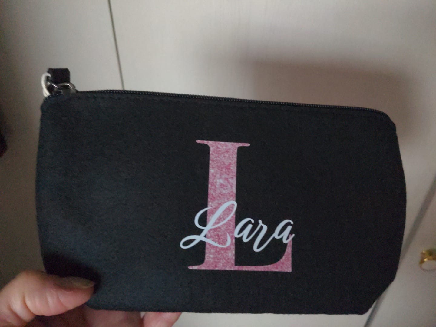 Customer photo review of Initiale - Individuelle Kosmetiktasche Filz
