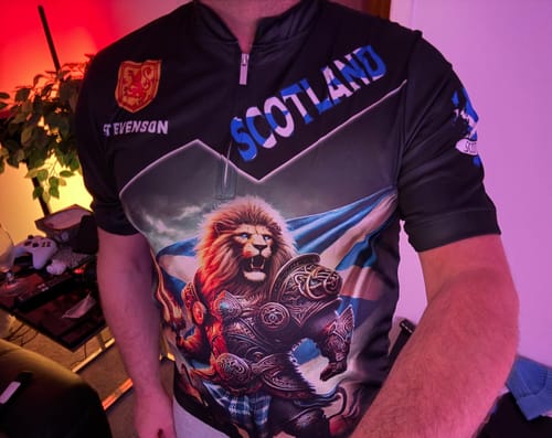 Customer photo review of Unisex Shirt, Custom Name Scotland Shirt, Scotland Polo Long Sleeve, Scotland Gift