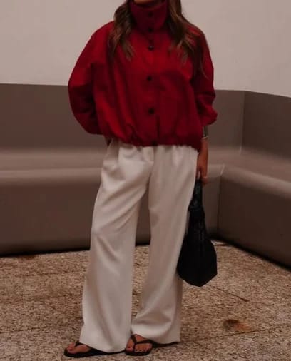 Customer photo review of Clara High-Neck Jacket