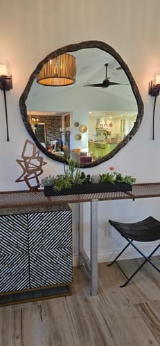 Customer photo review of Mid Century Modern Table Decor | Atomic Wood Sculpture