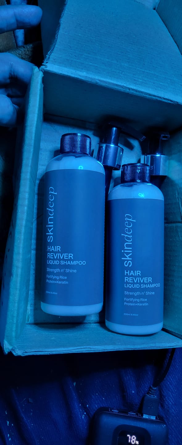Customer photo review of HAIR REVIVER - Rice Protein Liquid Shampoo