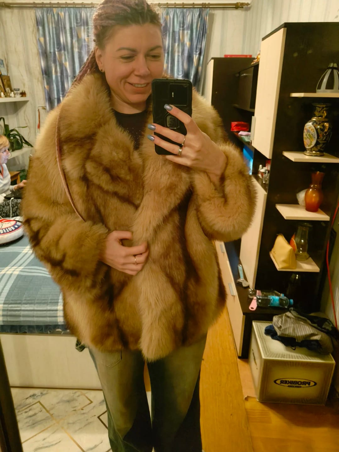 Customer photo review of Fiona Faux Fur Coat