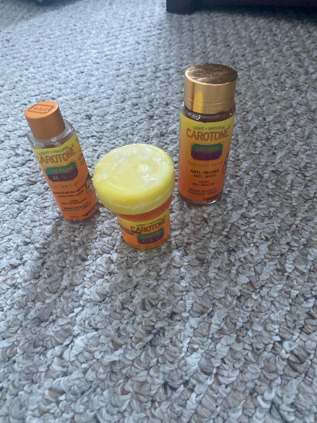 Customer photo review of Carotone Trio Black Spot Corrector Kit 4.4 oz