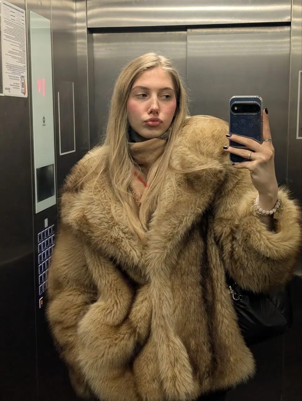 Customer photo review of Fiona Faux Fur Coat