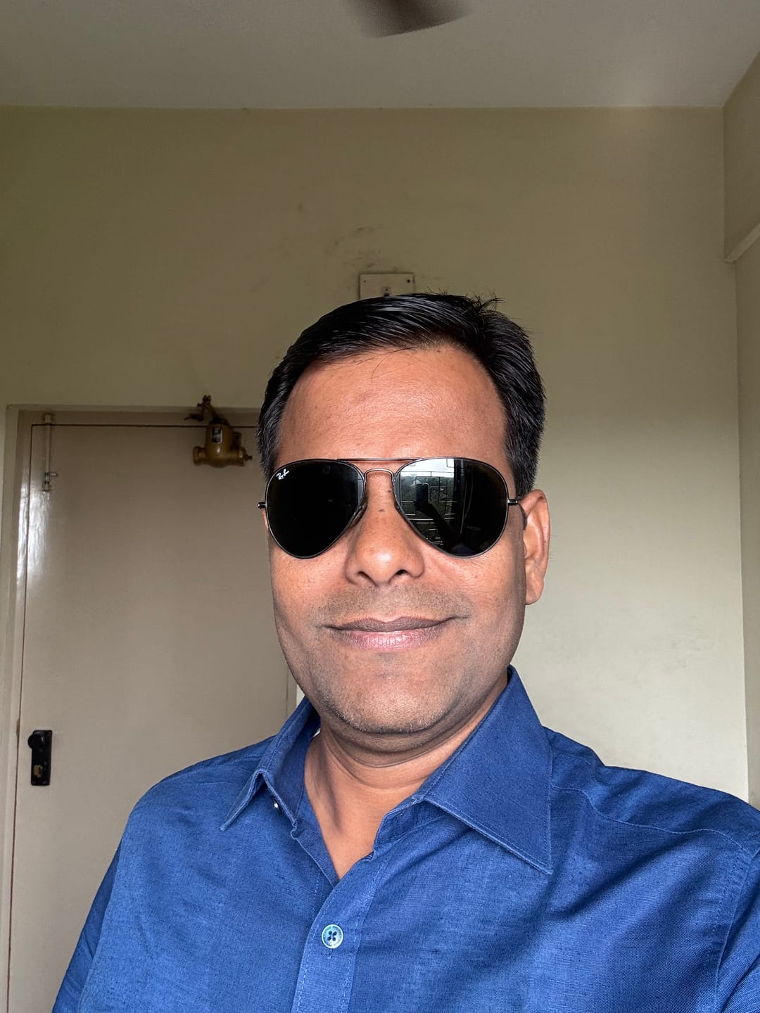 Customer photo review of Denim Blue & White Stripes -Full-Bamboo Linen
