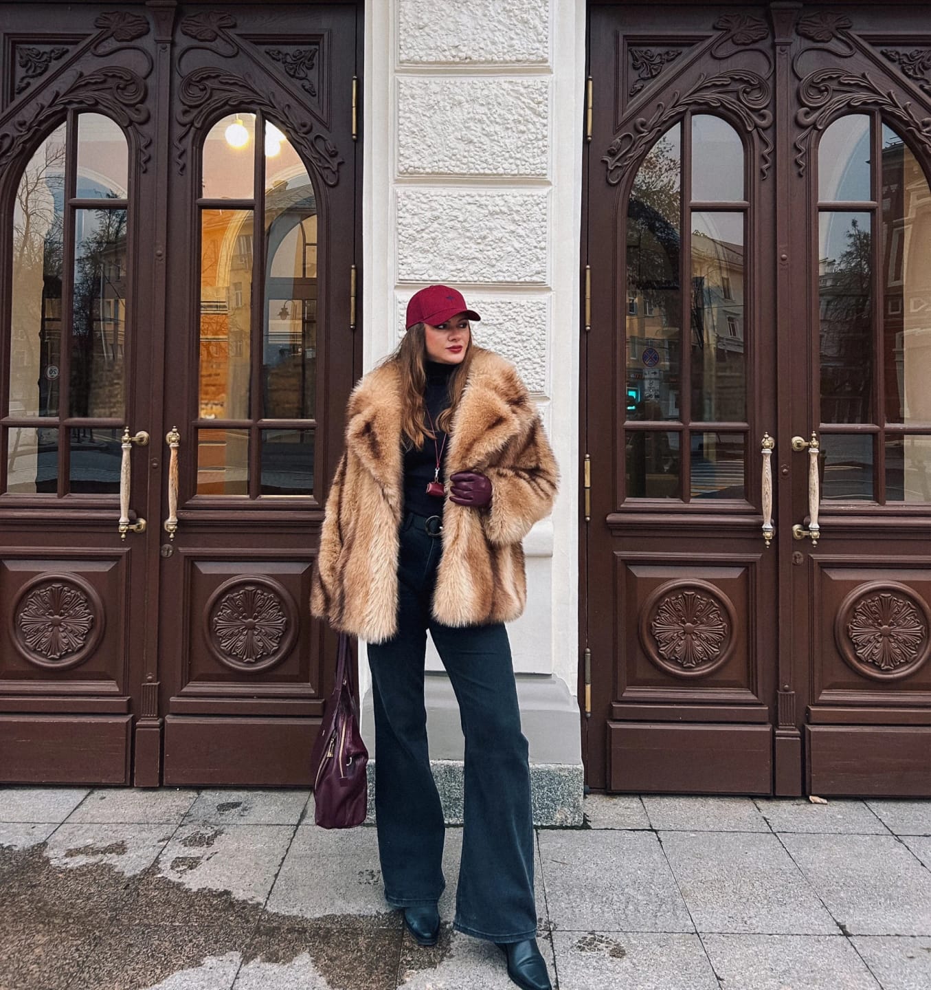 Customer photo review of Fiona Faux Fur Coat