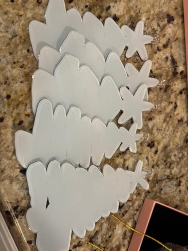 Customer photo review of Family Sea Glass Christmas Tree - Personalized Family Ornament