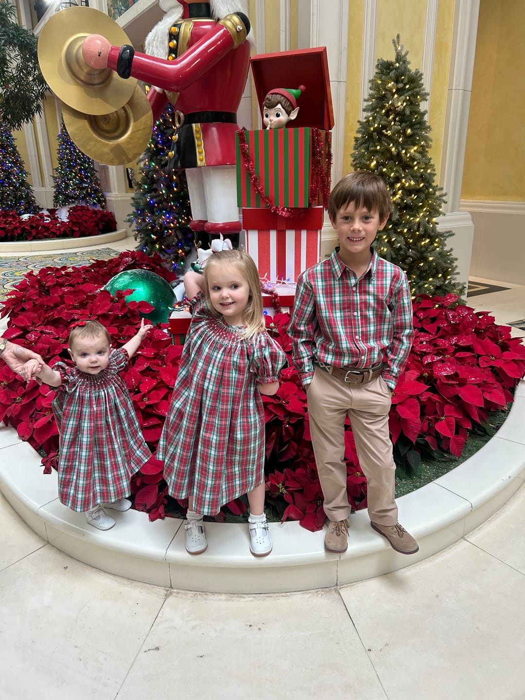 Customer photo review of Red & Green Plaid Button Down Shirt