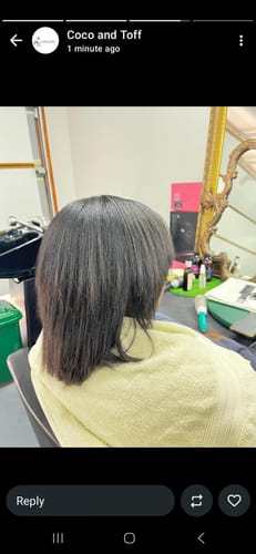 Customer photo review of Heat Protectant Serum 100ml