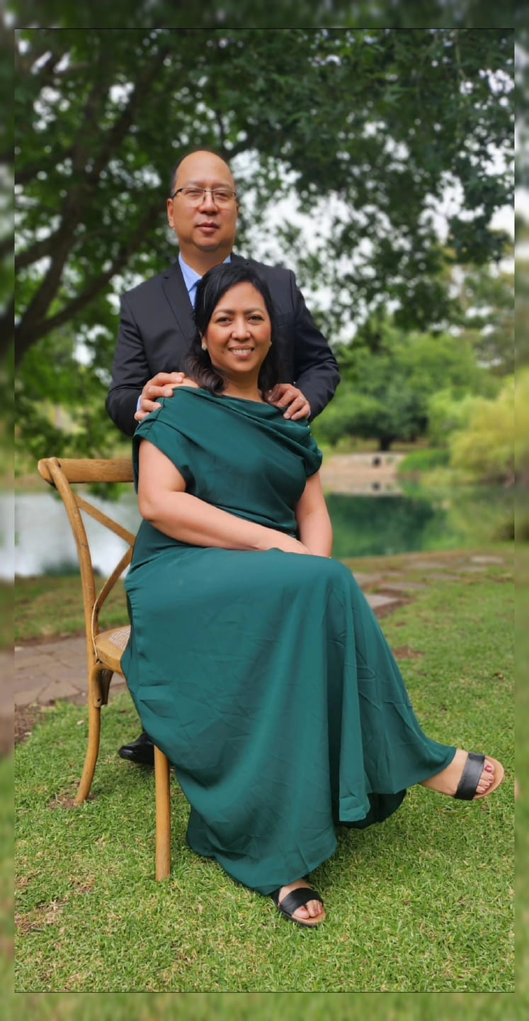 Customer photo review of Marielle Off Shoulder Maxi Dress in Emerald Chiffon