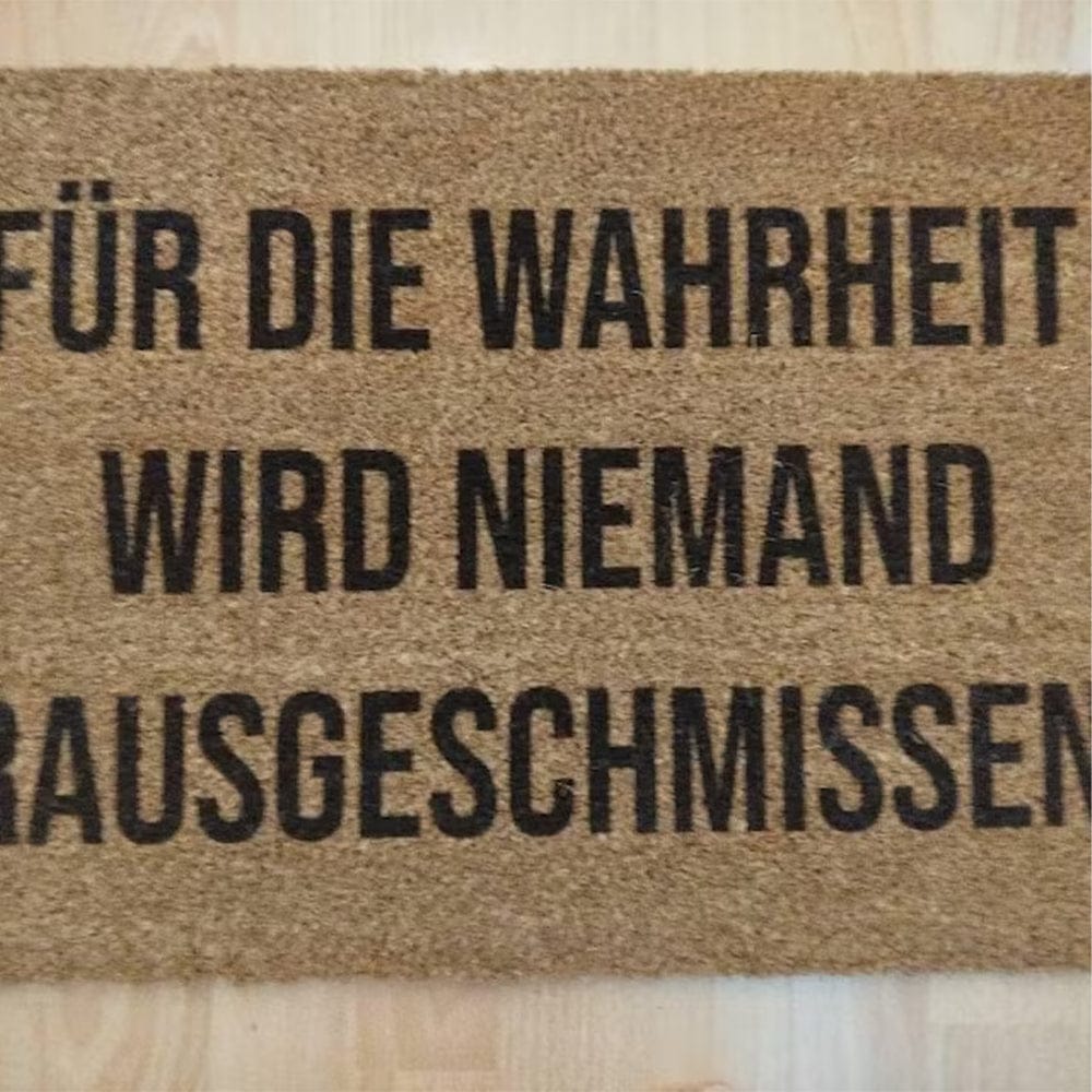 Customer photo review of Fußmatte aus Kokos personalisierbar – Individuelle Türmatte mit eigenem Motiv & Logo
