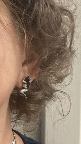 Customer photo review of Angel and Devil Whispering Earrings