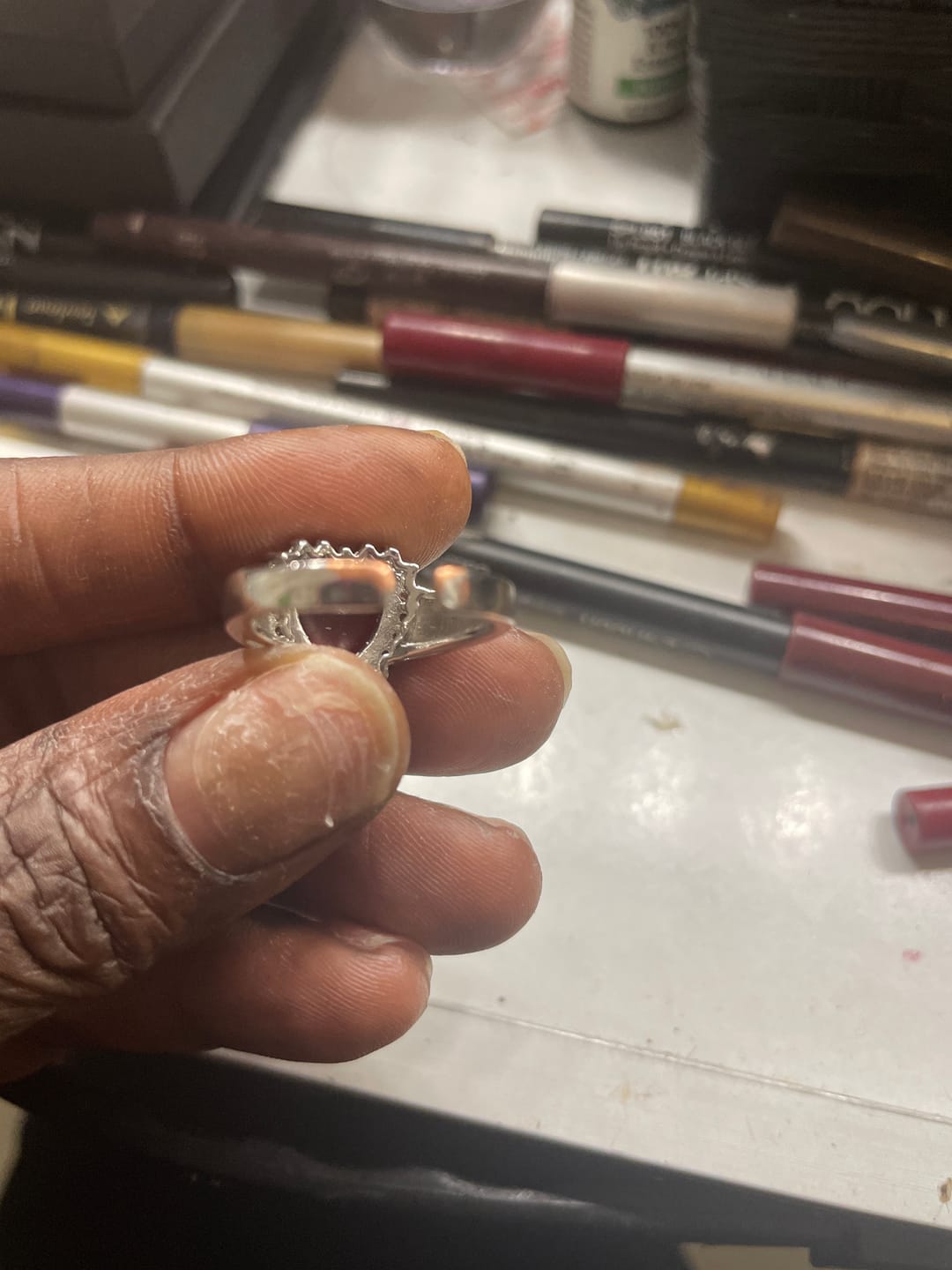 Customer photo review of Icy Heart Ring
