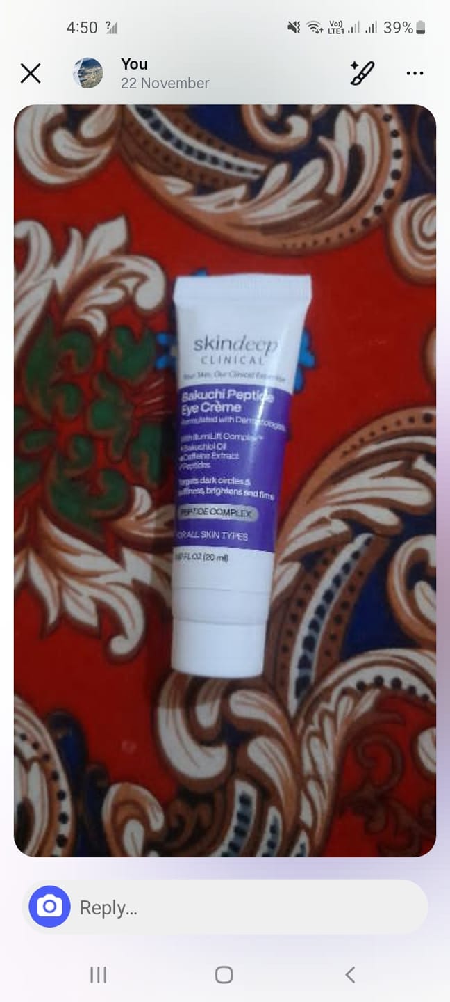 Customer photo review of Bakuchi Peptide Eye Crème