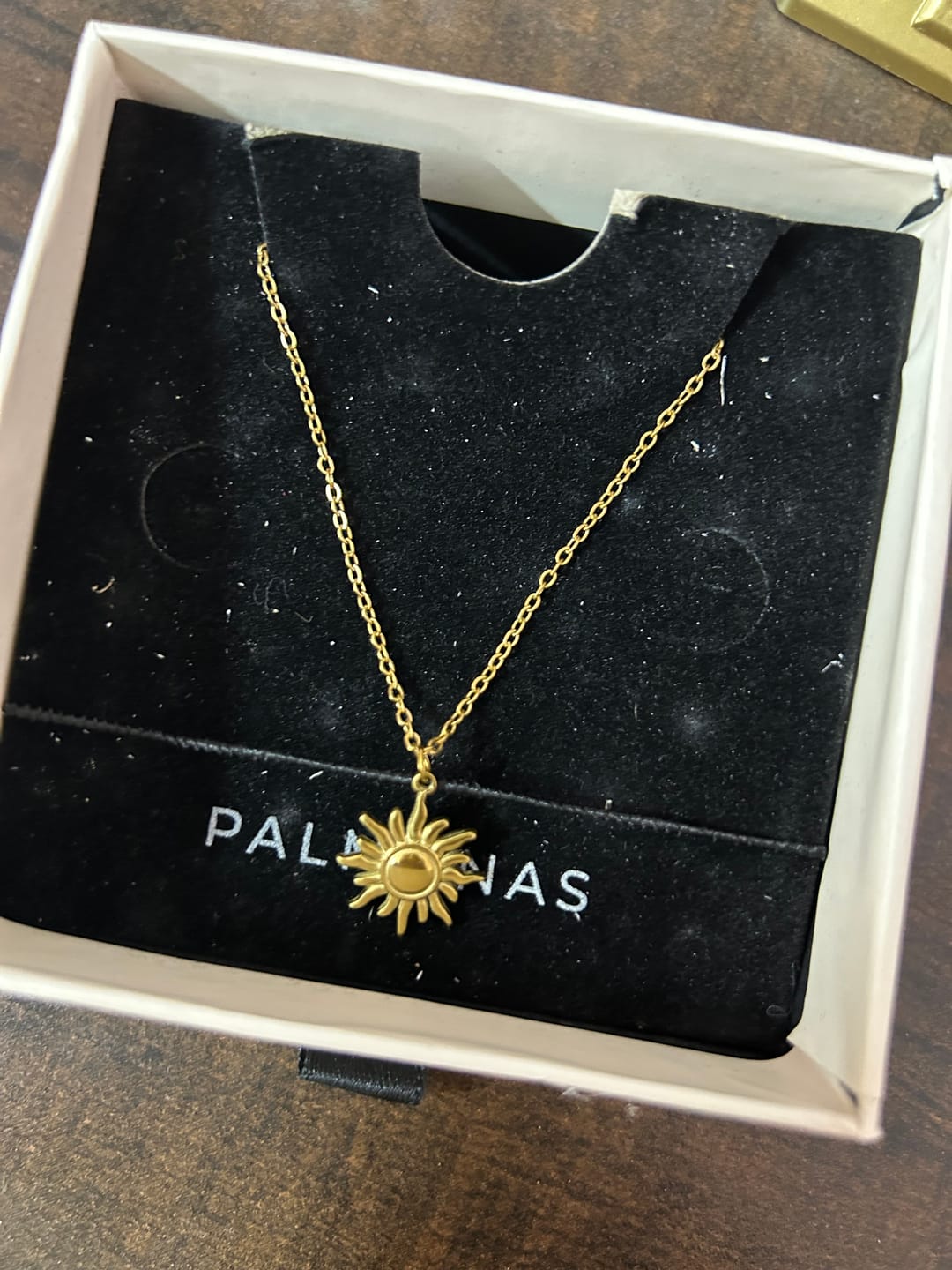 Customer photo review of Glowing Sun Necklace