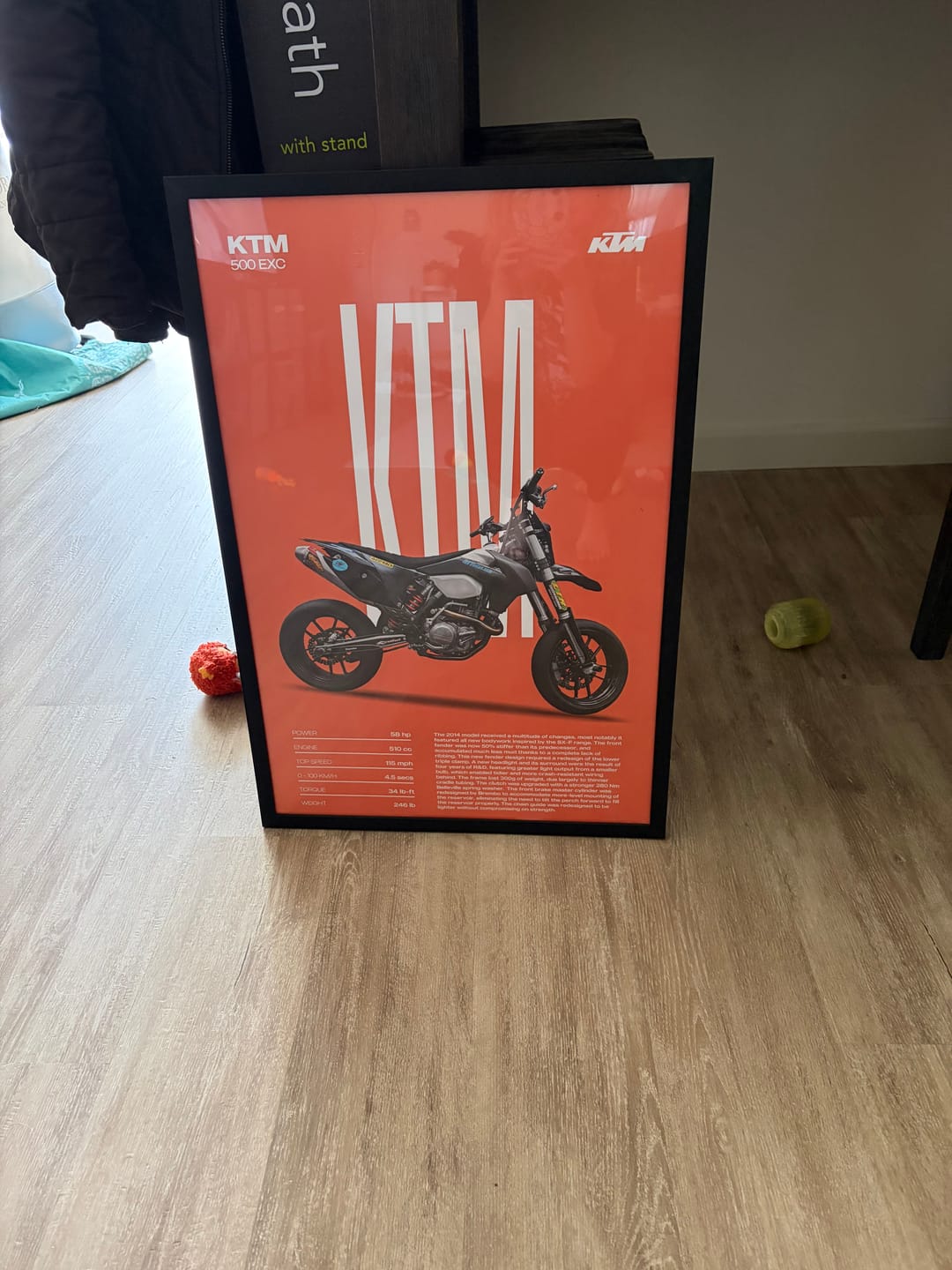 Customer photo review of Editorial Custom Motorcycle Poster – Artist Handmade