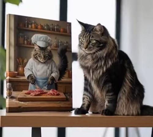 Customer photo review of Artzuzu Custom Portrait For Pets - Kitchen Serenity