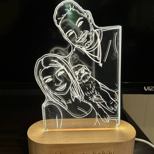 Customer photo review of Custom Photo 3D Lamp