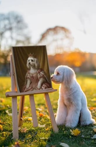 Customer photo review of Artzuzu Custom Portrait For Pets - The Queen