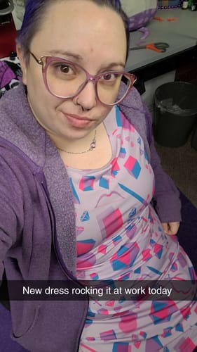 Customer photo review of Pink Blue And Bisexual Colors Tabletop Rpg Items Dnd Dress