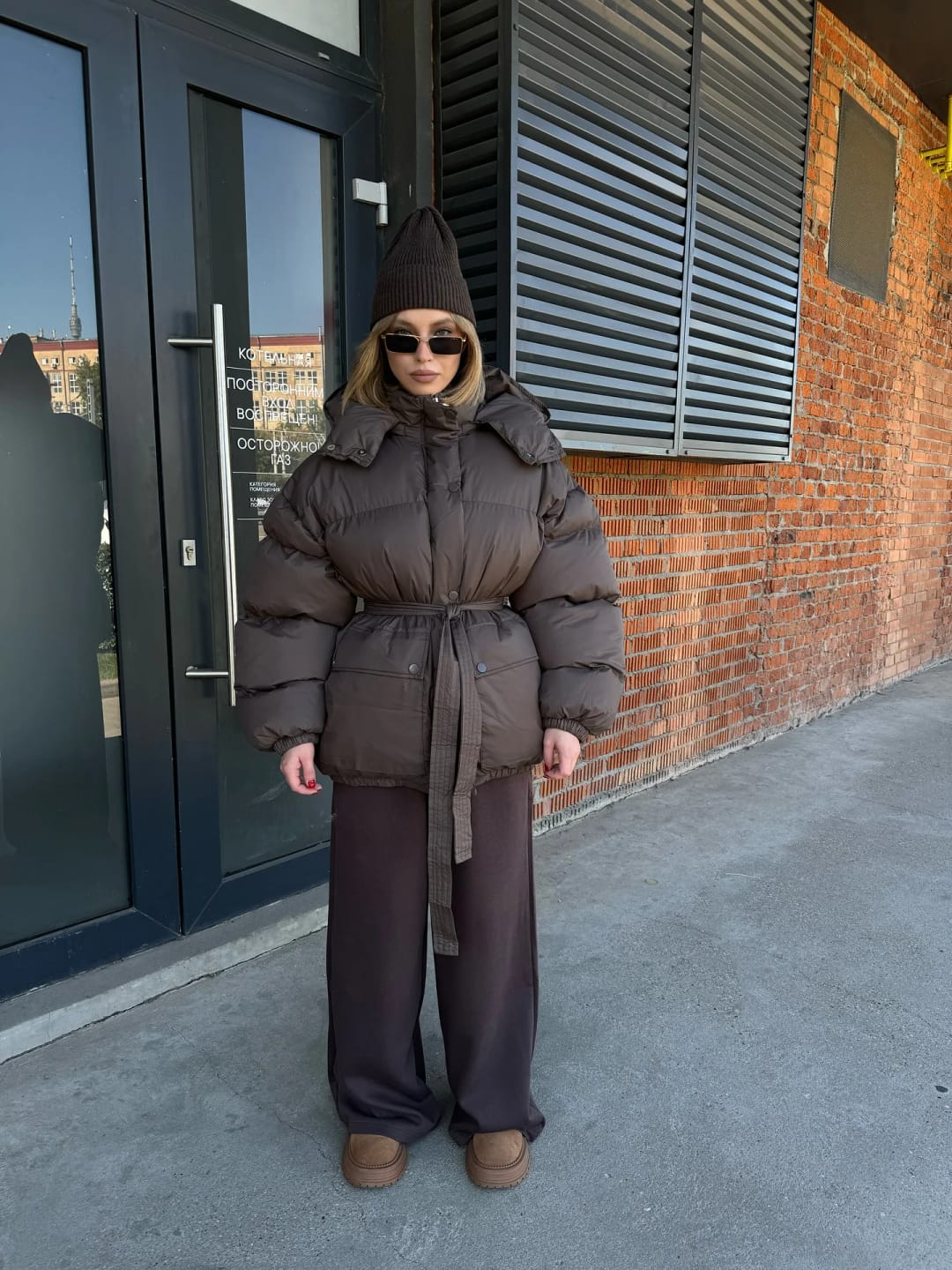 Customer photo review of Lani Lace Up Hooded Coat