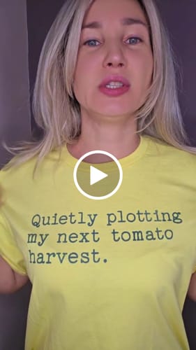 Customer video review of Quietly Plotting Tomato Harvest T-Shirt