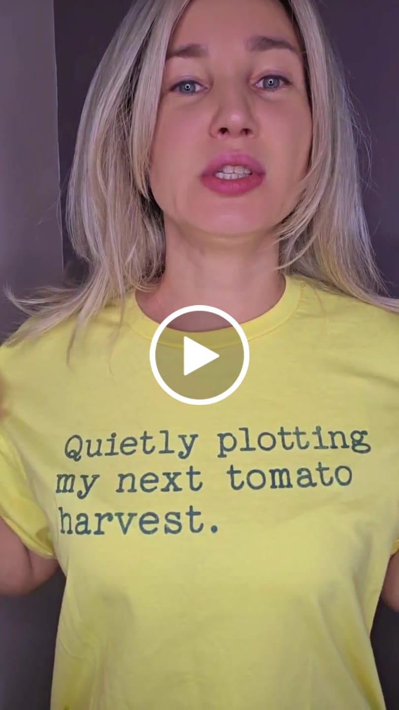 Customer video review of Quietly Plotting Tomato Harvest T-Shirt