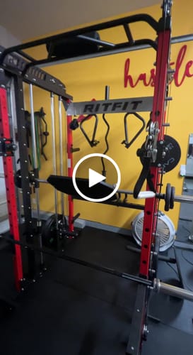 Customer video review of RitFit M1 PRO Multi-Functional Smith Machine with Cable Crossover System and Squat Rack for Home Gym