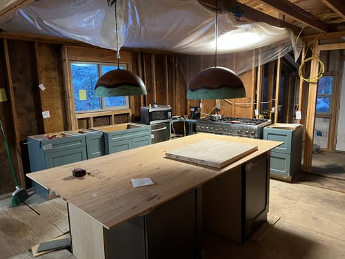 Customer photo review of Antique Oversized Oxidized Copper Iron Dome Pendant Light