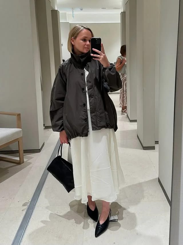 Customer photo review of Clara High-Neck Jacket