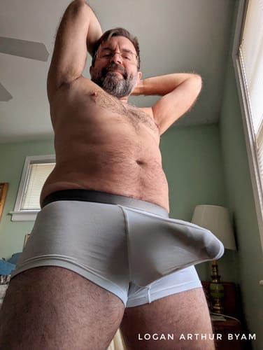 Customer photo review of Men’s Dual Ball Pouch Trunks With Fly Front