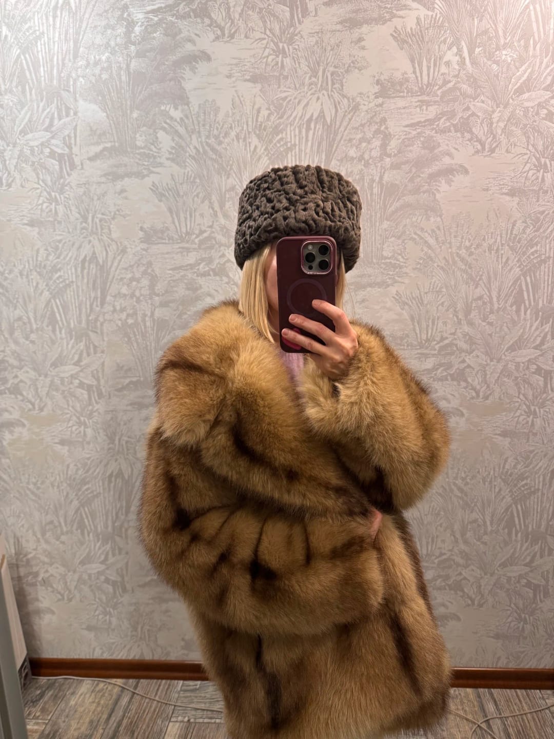 Customer photo review of Fiona Faux Fur Coat
