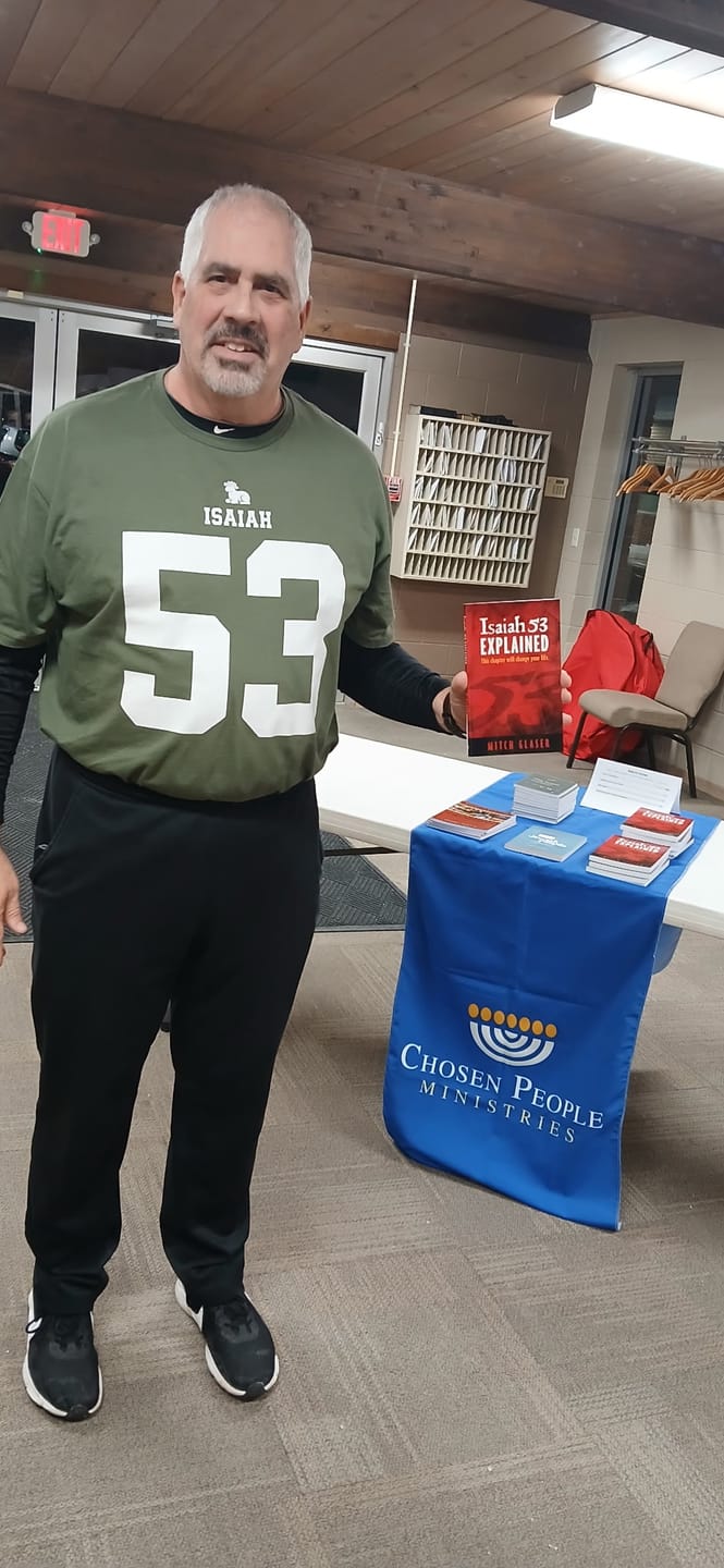 Customer photo review of ISAIAH 53 – American Football Jersey Style T-Shirt – Unisex