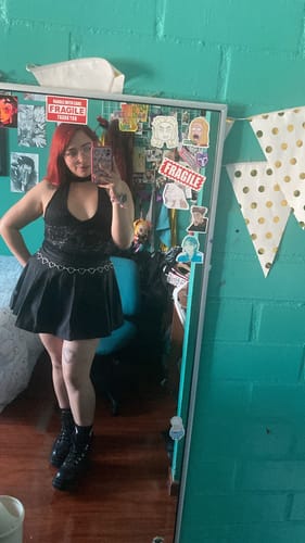 Customer photo review of TOP JULIET ENCAJE NEGRO