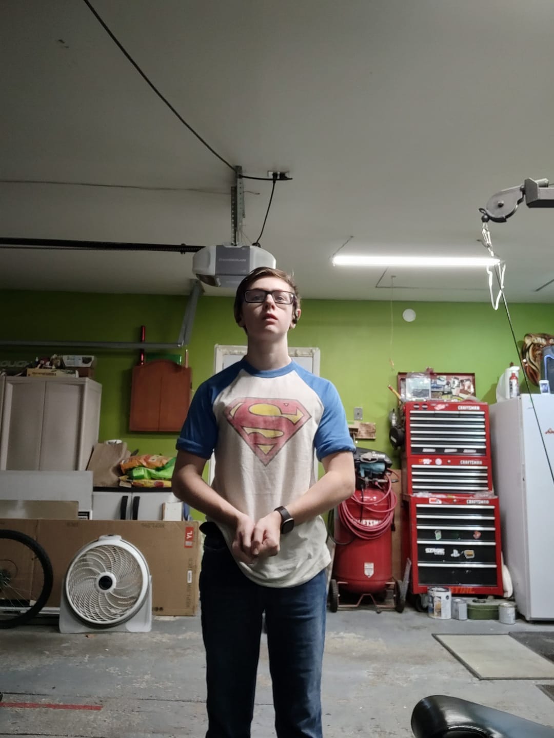 Customer photo review of 8072 - Superman 3/4 Raglan Shirts