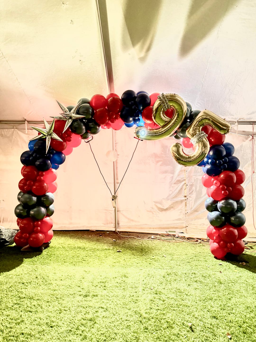 Customer photo review of 10x8 Ft Aluminum Balloon Arch Frame Wedding Arch Stand