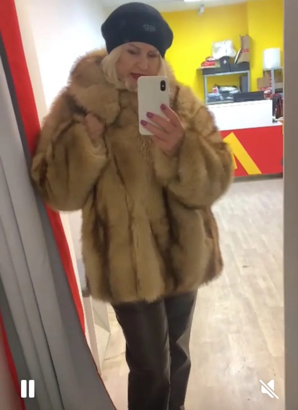 Customer photo review of Fiona Faux Fur Coat