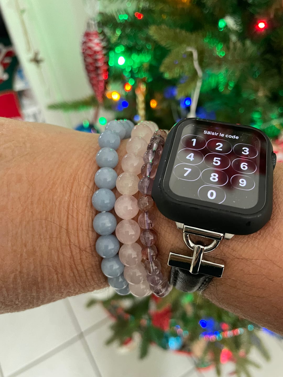 Customer photo review of Bracelet Angélite 8mm