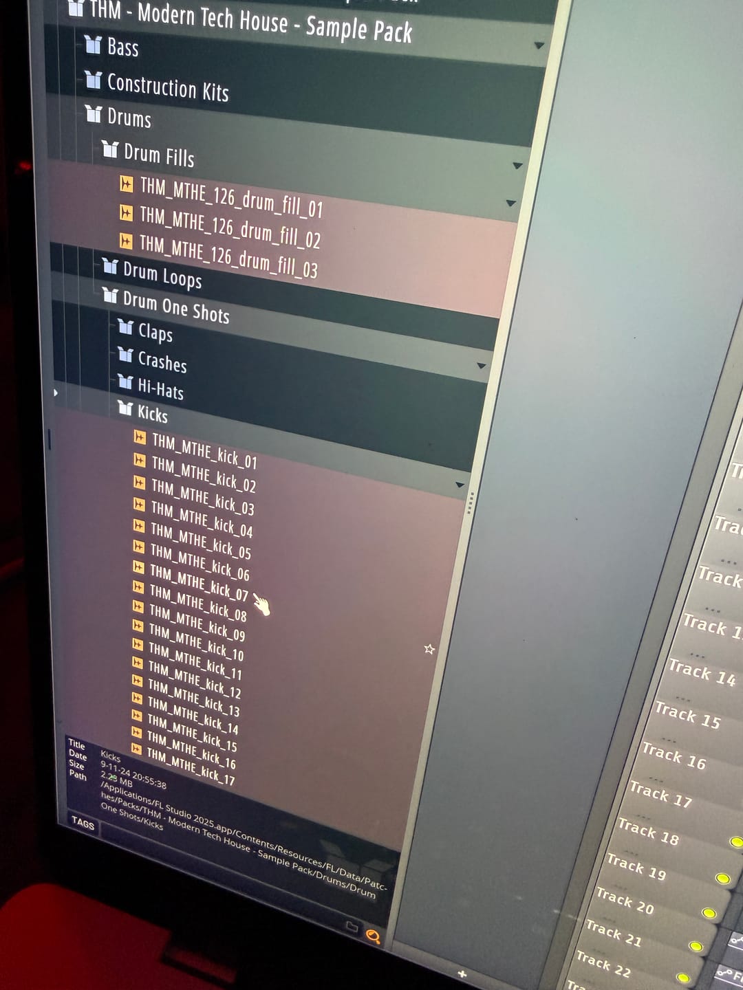 Customer photo review of Modern Tech House Bundle – 6.5 GB Samples + 100 Serum Presets