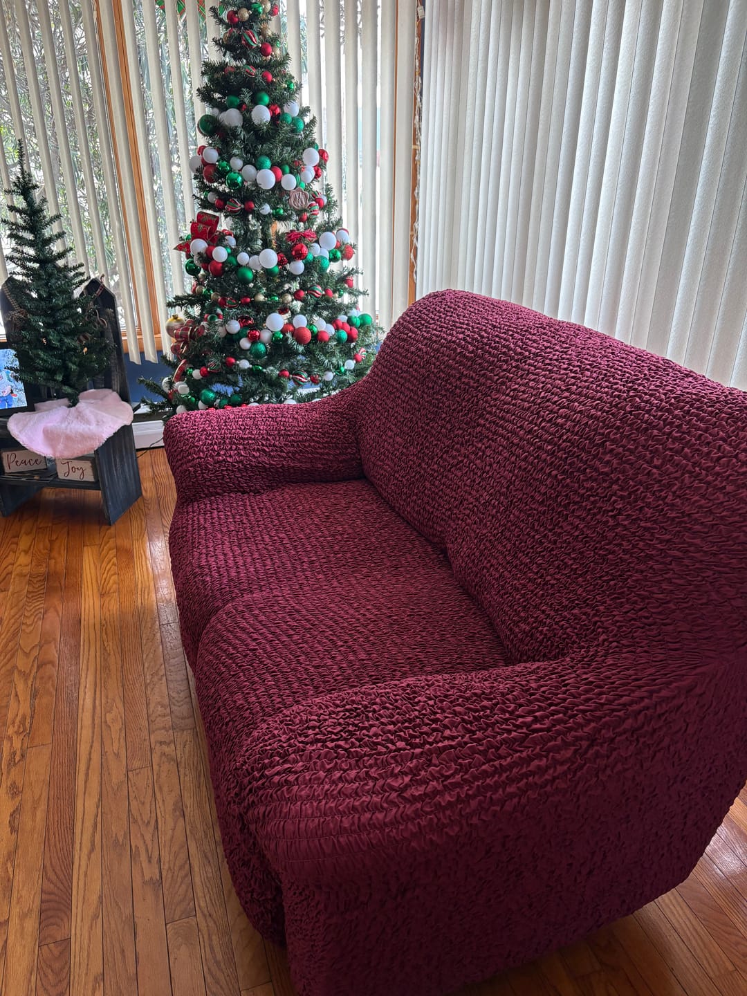 Customer photo review of 2 Seater Recliner Slipcover, Comfort Collection