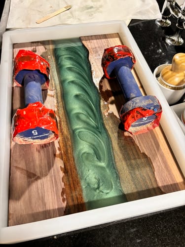 Customer photo review of 18x12x2" Silicone Mold For Epoxy Resin - Charcuterie Board Form